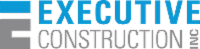 Logo of Executive Construction with blue and gray text.