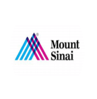 Mount Sinai logo with colorful striped design.
