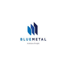 Logo of Bluemetal with three blue vertical bars.
