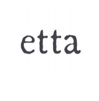 The word 'etta' typed in a vintage typewriter font.
