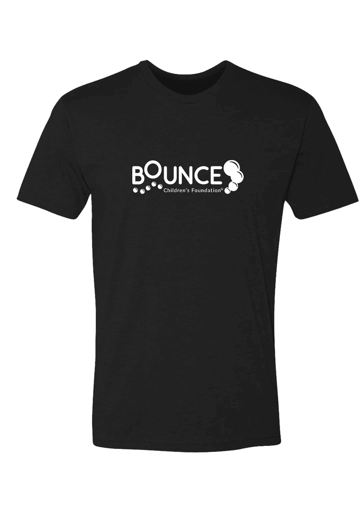 Black t-shirt with a white 'BOUNCE' logo and a basketball design.