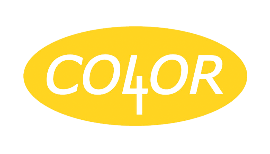 Logo with text 'CO4OR' inside a yellow oval shape.