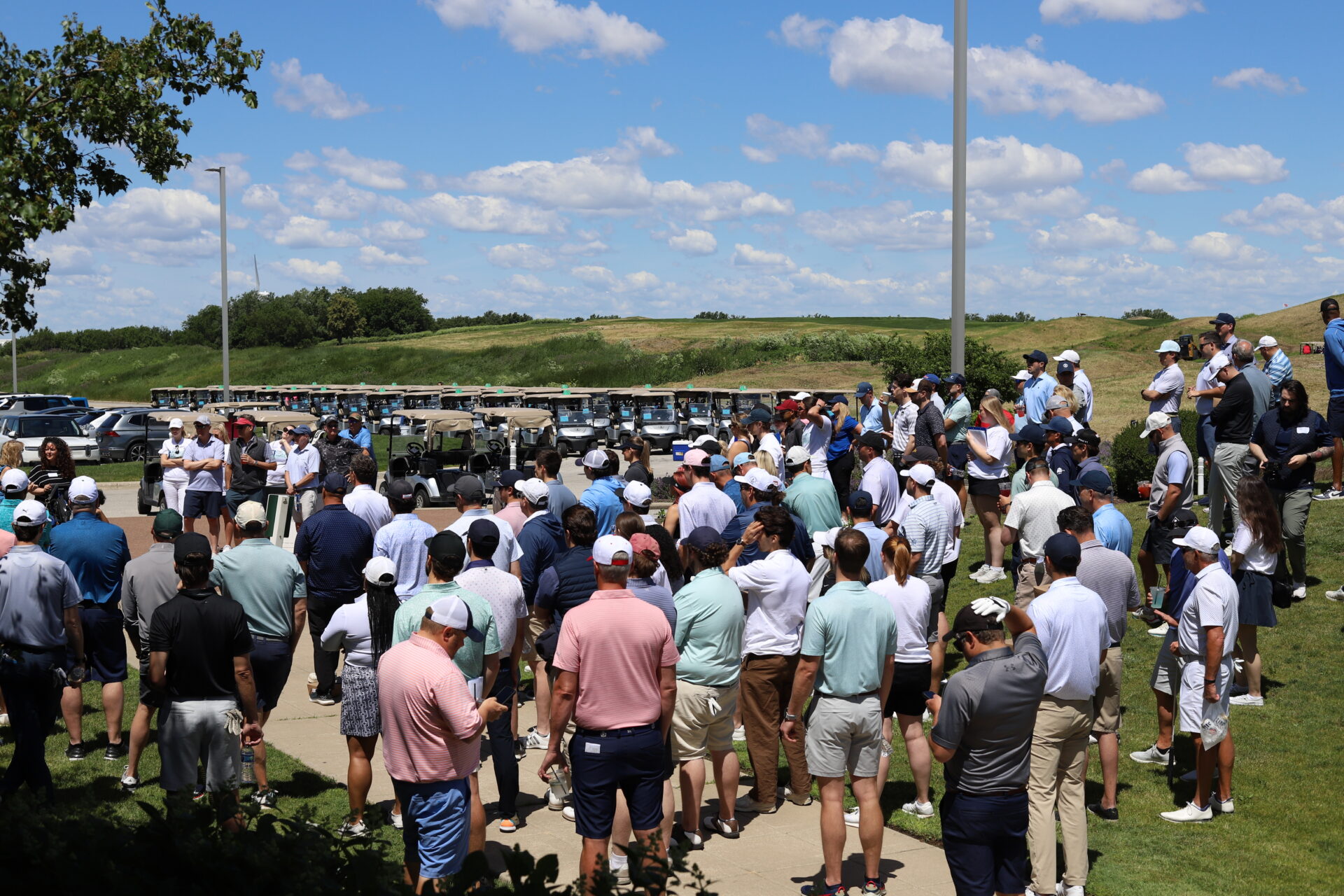 Golfers gather for the shotgun start at Birdies Fore Bounce 2026
